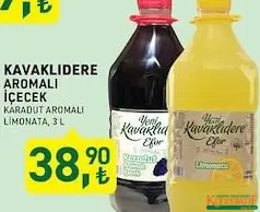 YENİ KAVAKLIDERE AROMALI İÇECEK LİMONATA 3 L fiyat ve kampanya bilgisi